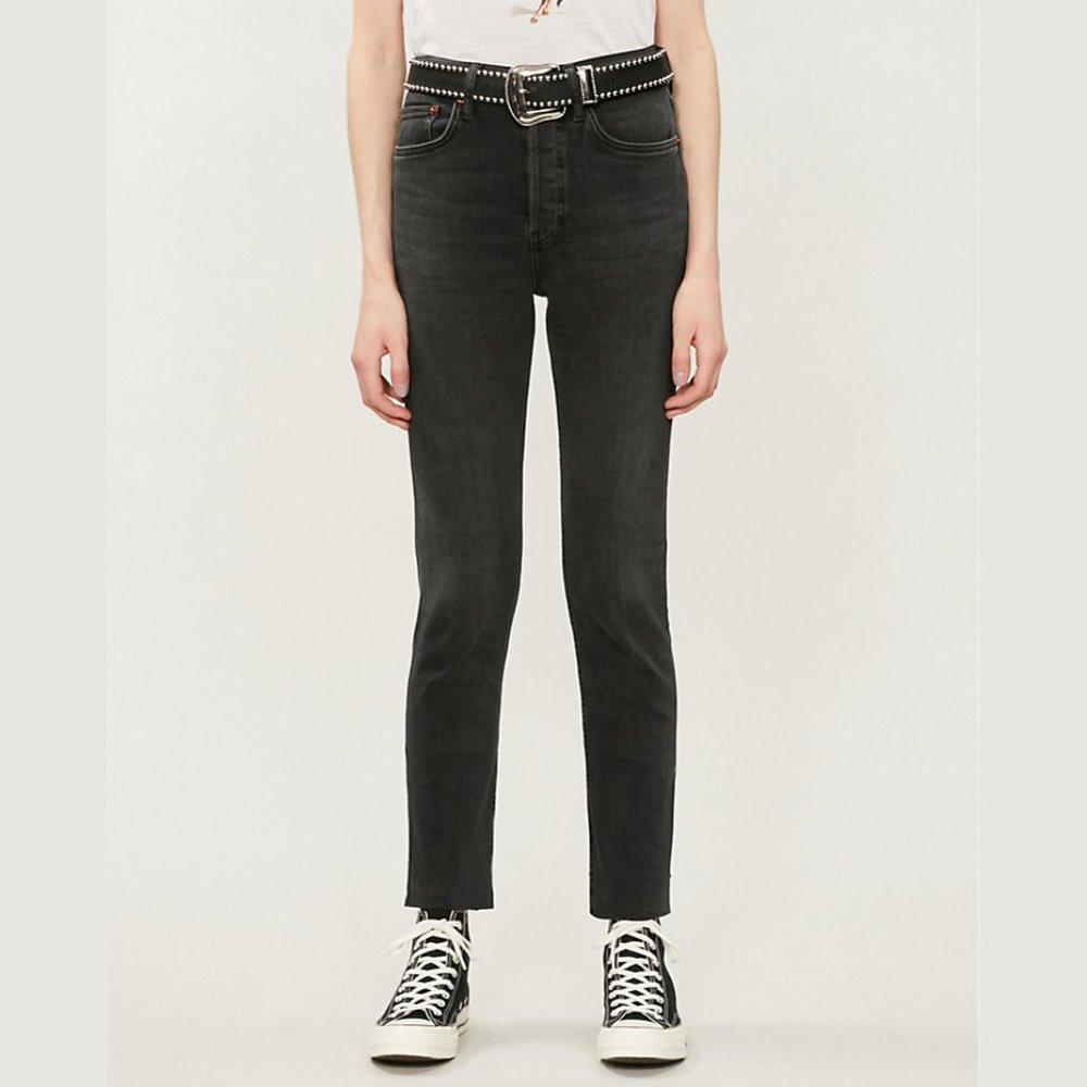 Re/Done High Rise Ankle Crop Jeans